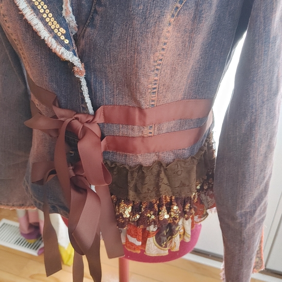 NWOT Amazing unique Chagall Jean jacket - Picture 2 of 10